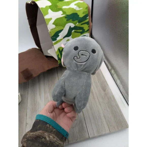 Midwood Forest Animal House Plush Play Set Stuffed Elephant Tiger Carrier - Picture 6 of 10